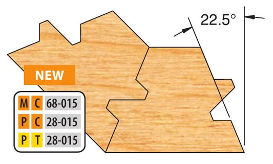 1-1/4 Bore Carbide One Piece Double Tongue & Groove Lock Mitre Cutter 1/2" material Freeborn