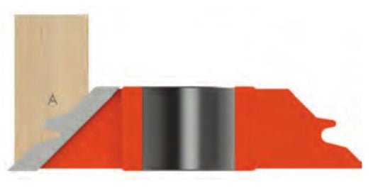 1-1/4 Bore Carbide One Piece Double Tongue & Groove Lock Mitre Cutter 1-1/2" material Freeborn