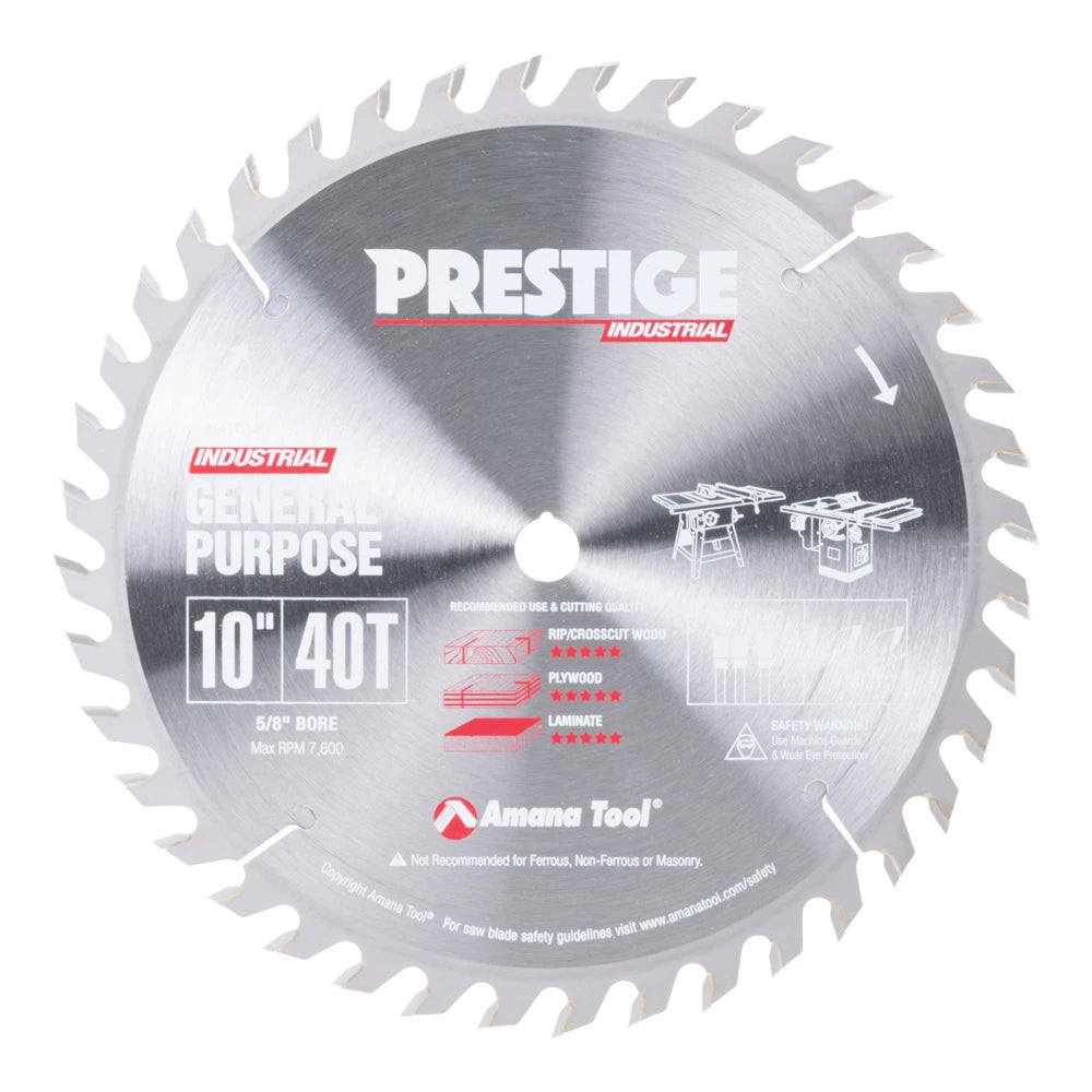 Amana Tool - PR1040 - 10"/40T PRESTIGE SAW HI-ATB