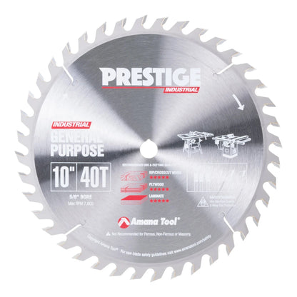 Amana Tool - PR1040 - 10"/40T PRESTIGE SAW HI-ATB