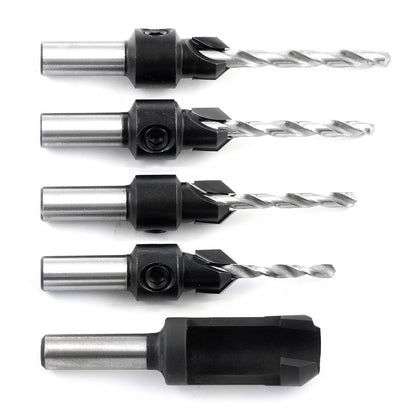 Amana Tool - PS-500 - 5 PCE PLUG SET W/DRILLS & PLUG