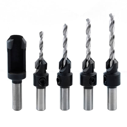 Amana Tool - PS-500 - 5 PCE PLUG SET W/DRILLS & PLUG