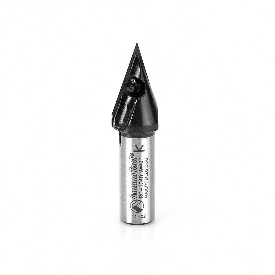 Amana Tool - RC-1040 - INSERT V-GROOVE 40D 1/2 SHANK