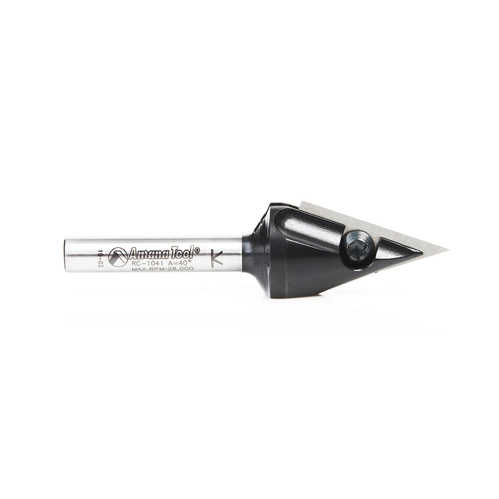 Amana Tool - RC-1041 - INSERT V-GROOVE 40D 1/4 SHANK