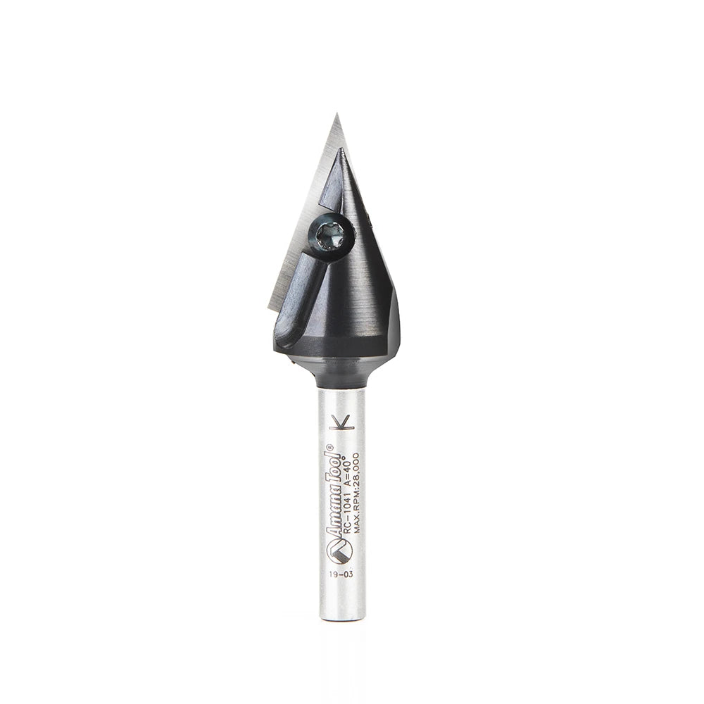 Amana Tool - RC-1041 - INSERT V-GROOVE 40D 1/4 SHANK