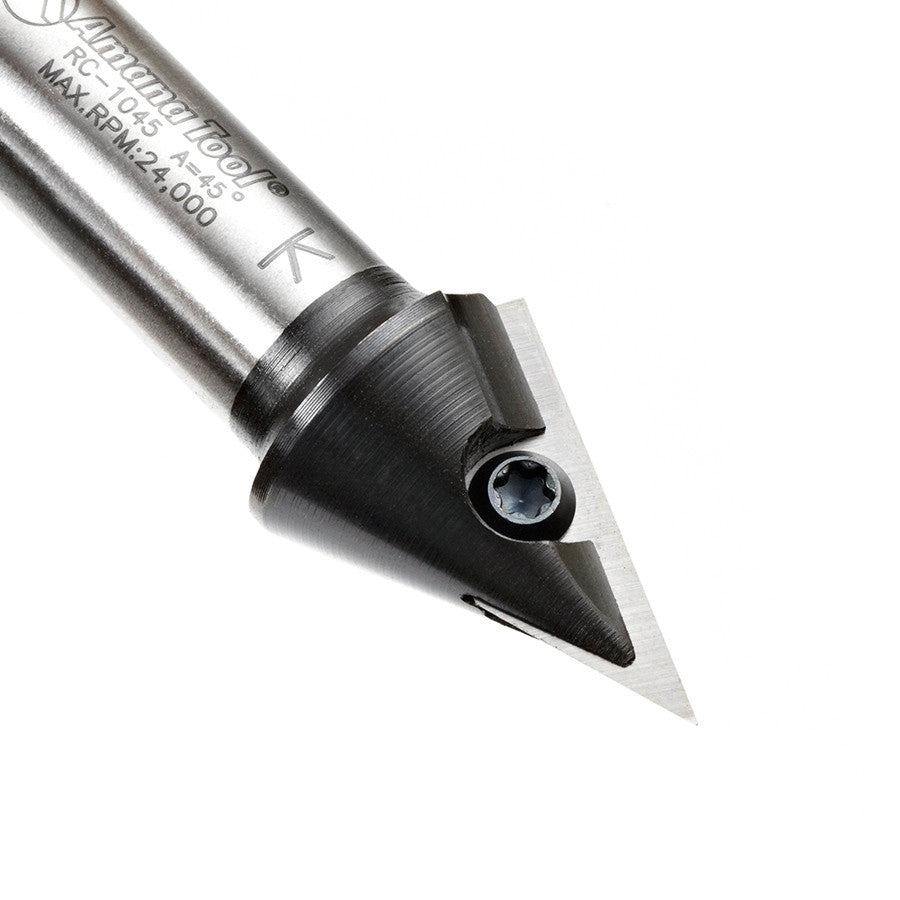 Amana Tool - RC-1045 - INSERT V-GROOVE 45D 1/2 SHANK