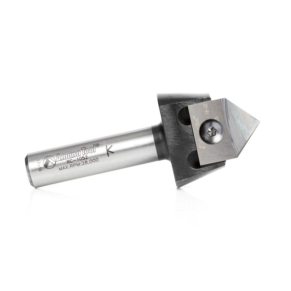 Amana Tool - RC-1067 - 90º V-TIP SET 1/2" SHANK