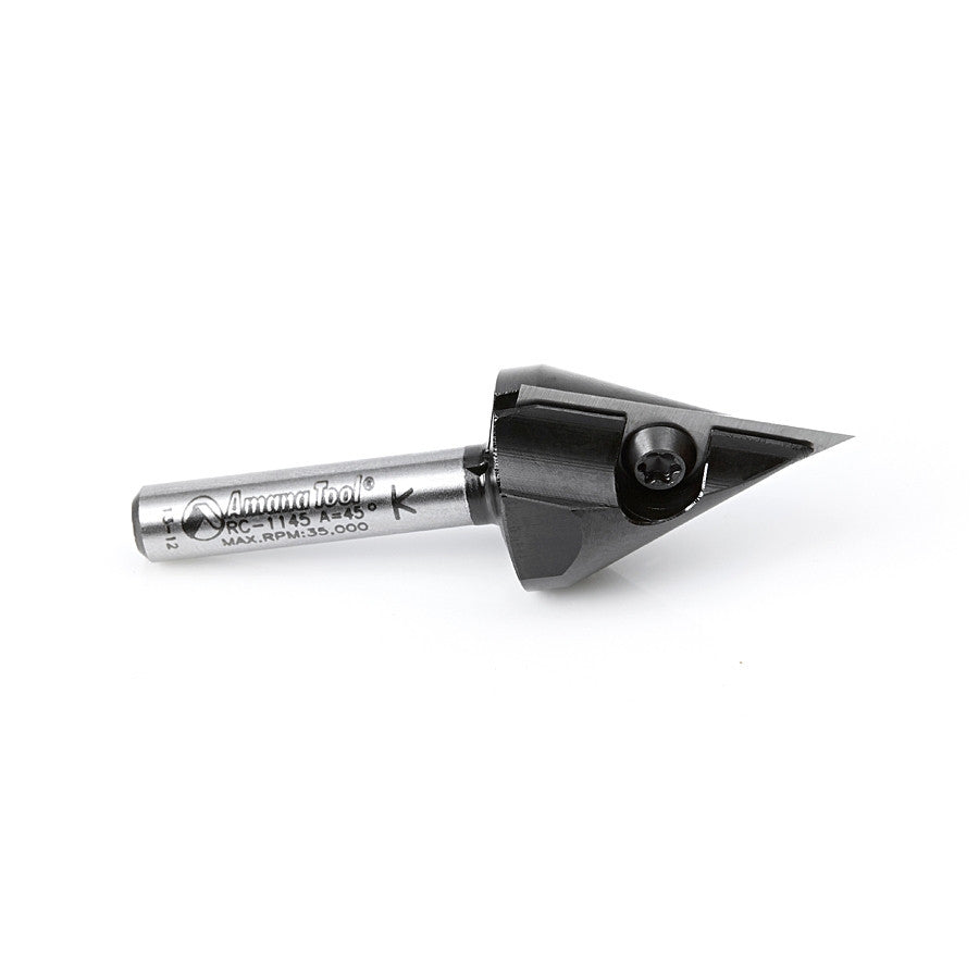 Amana Tool - RC-1145 - INSERT V-GROOVE 45D 1/4 SHANK