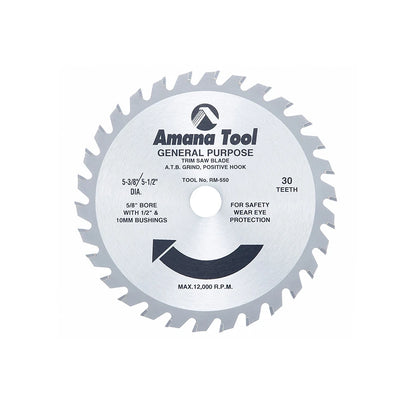 Amana Tool - RM-550 - 5-1/2"X 30T 5/8"-1/2" BUSHING