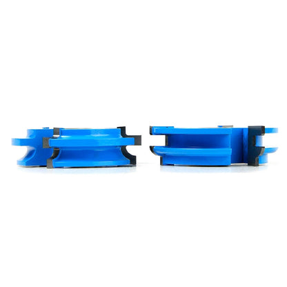 Amana Tool SC441 2-PC Carbide Tipped 3-Wing Eased Edge Stile & Rail 3 D x 3/4 CH x 1/4 R x 1/2 & 3/4 Bore Shaper Cutter Set for 3/4 Material