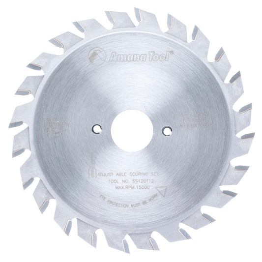 Amana Tool - SS120T12 - ADJ. SCORING 120MM/24T 20MM
