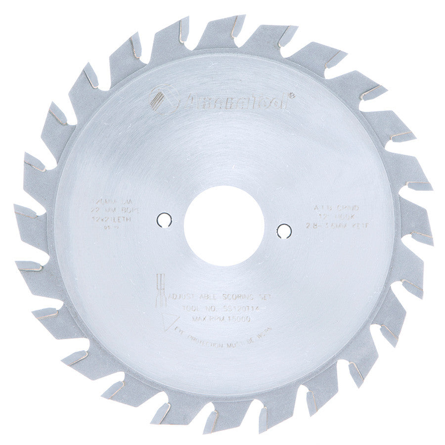 Amana Tool - SS120T14 - ADJ. SCORING 120MM/24T 22MM