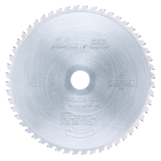Amana Tool - STL254-52 - AGE STEEL 10"x52T 30MM BORE