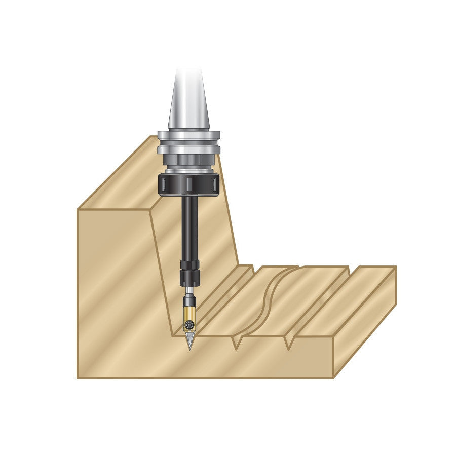 Amana Tool - TE-122 - TOOL EXTENSION 1/4"x4"L x ER16