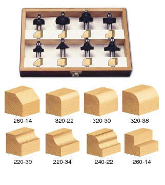 Amana Tool - TRS-180 - 8-PIECE FORM BIT SET 1/2 SHANK