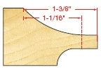Amana Tool - TRS-250 - 3PC OGEE DOORSET W/BACK CUTTER